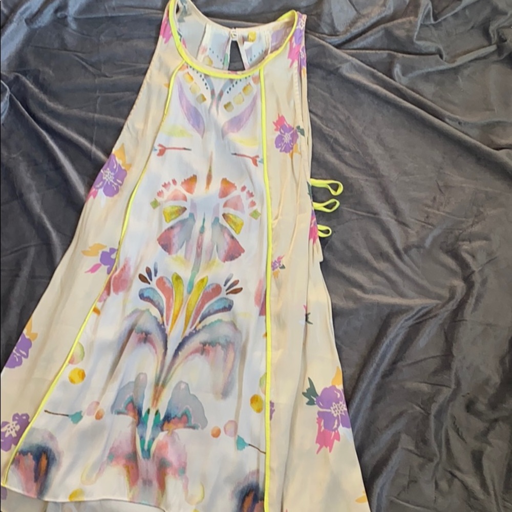 Free People Yellow silk dress